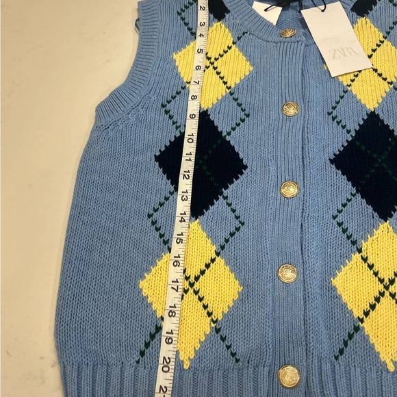 ZARA LIGHT BLUE KNIT SWEATER SIZE LARGE - Picture 11 of 13